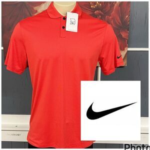 Nike Golf Polo Shirt Polyester/Nylon‎ Mens Sz Medium Knit Performance